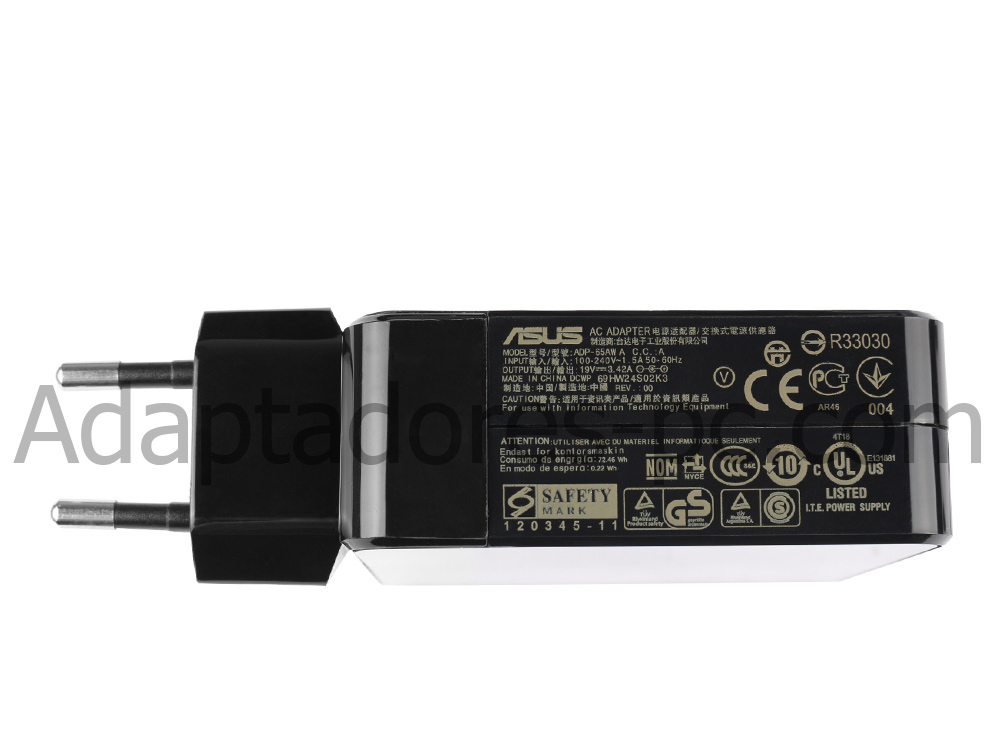 Adaptador Cargador Original Asus Pro P2530UA-XO0868D 65W + Cable