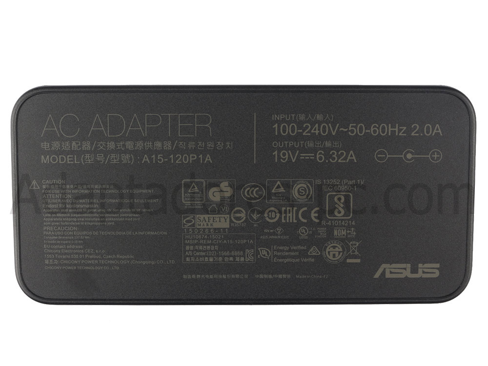 Original 120W AC Adaptador Cargador Asus Rog GL752VW GL752VL