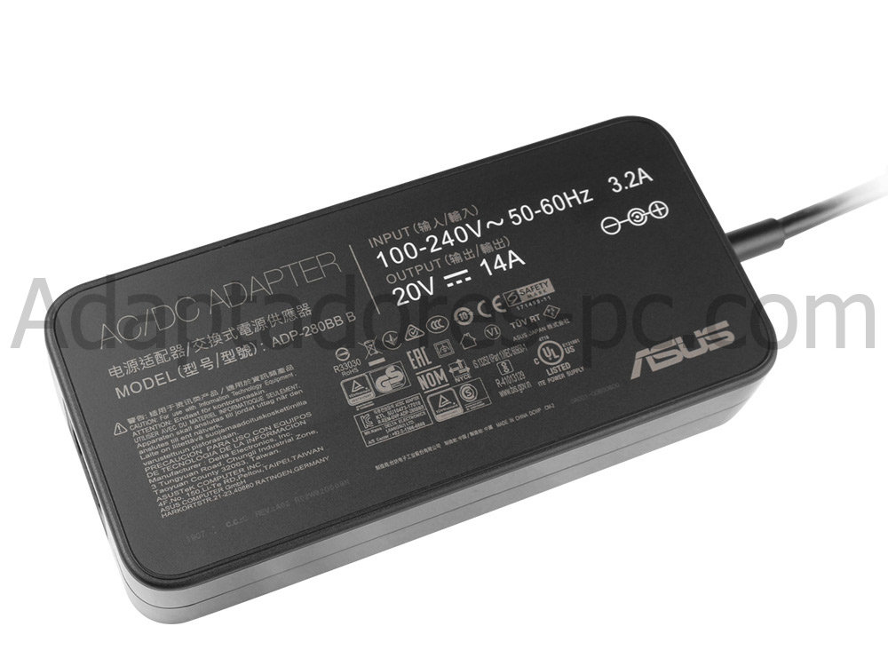 Original 280W Cargador Asus ROG Strix G16 (2023) G614 G614JU-WS74 AC Adaptador + Cable