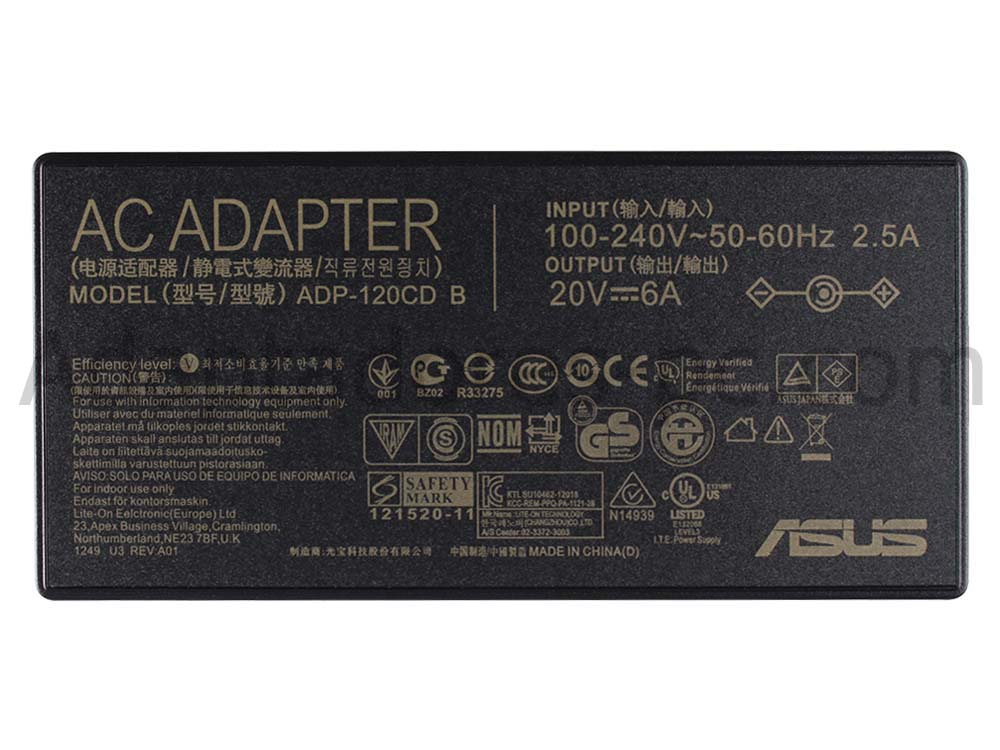 Original 120W Cargador Asus Vivobook Pro 15 OLED M3500QA AC Adaptador