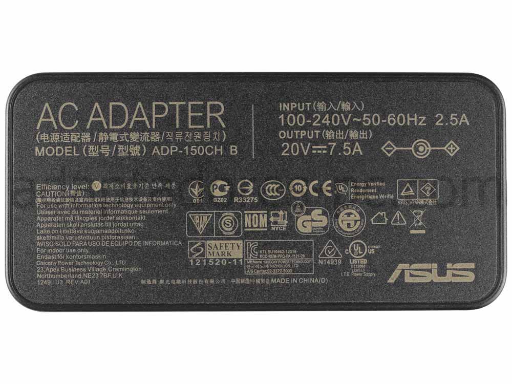 Original 150W Asus A18-150P1A(4.5mm * 3.0mm) AC Adaptador Cargador