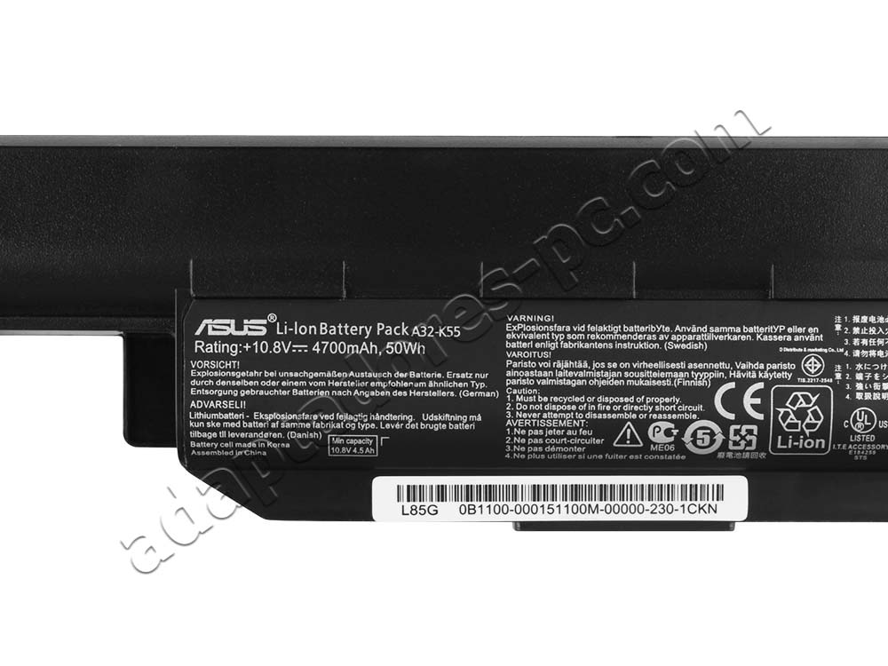 Asus Notebook P Series P751JF-T4042G P751JF-T4047G Batería 4700mAh