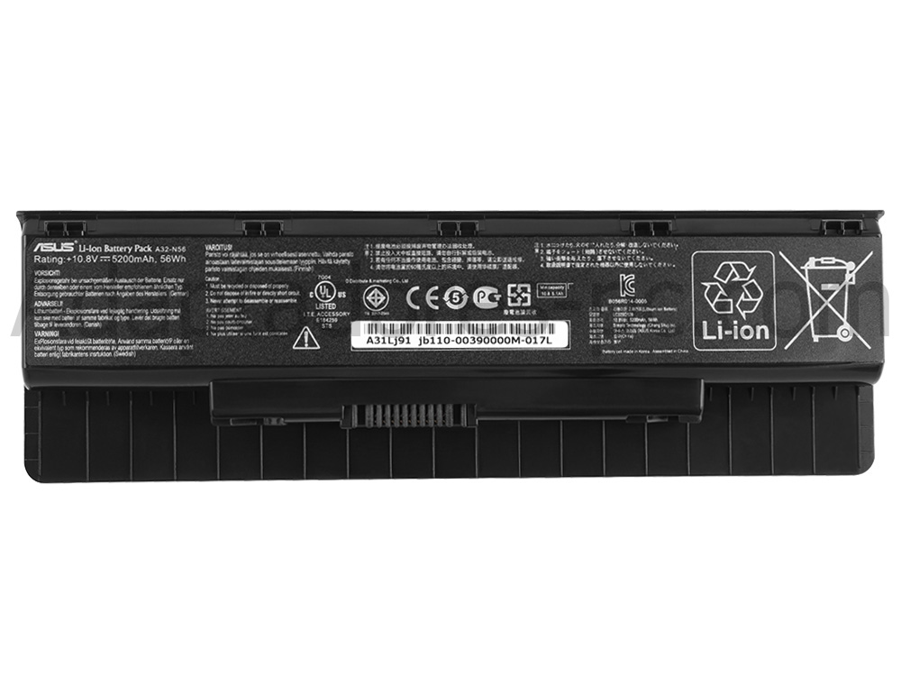 Original 56Whr Batería Asus N56JN-CN024H N56JN-CN038H N56JN-CN047H