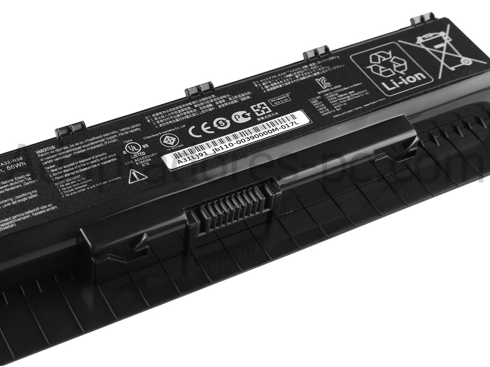 Original 56Whr Batería Asus N56JN-CN024H N56JN-CN038H N56JN-CN047H
