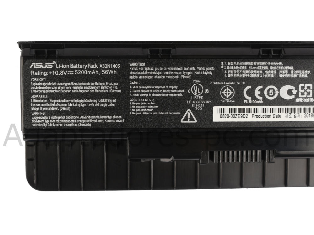 Batería Original Asus N751JX-T7024H 56Whr