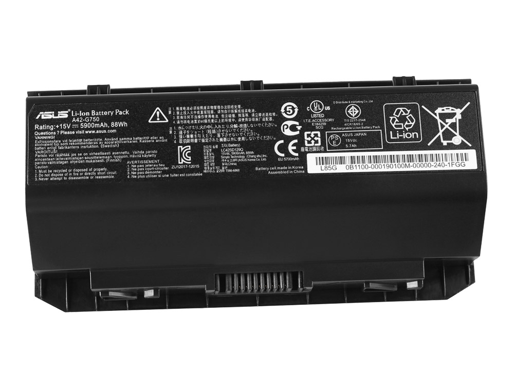 88Whr 8 Célula Batería Asus G750JY-T4010HAsus G750JY-T4036D