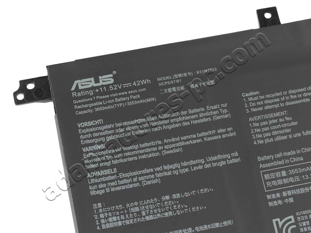 Original 3653mAh 42Wh Batería Asus S430FA-EB039R