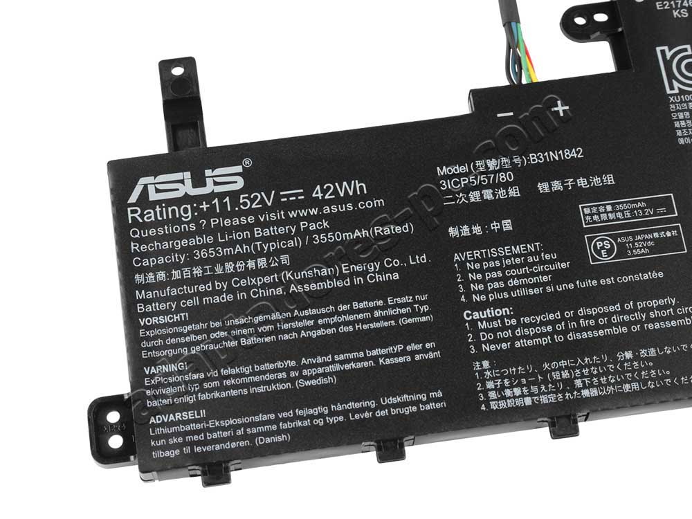 Original Batería Asus 0B200-03440000 B31N1842 3645mAh 42Wh