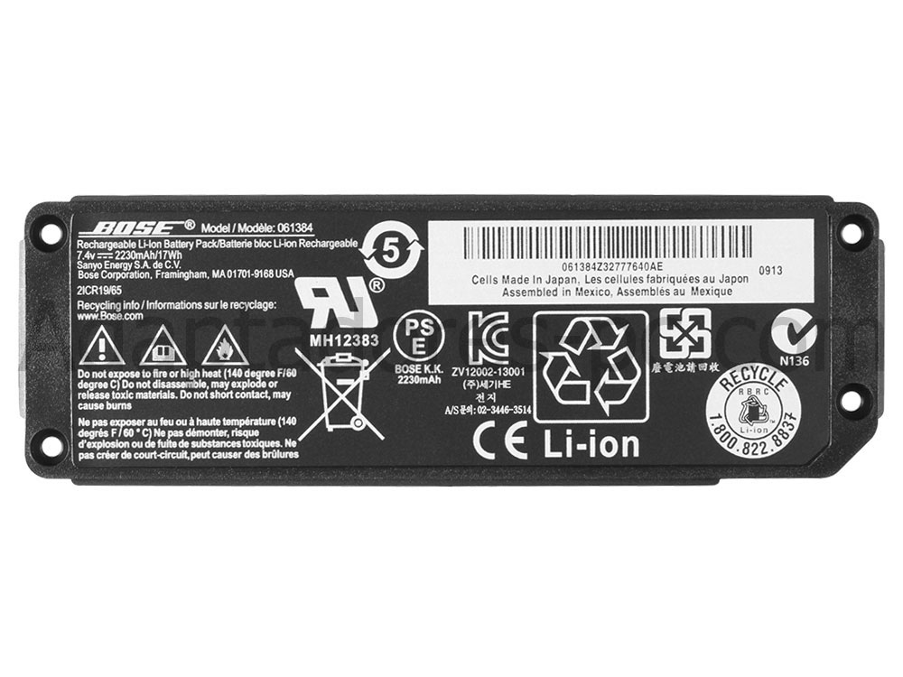 Original 2230mAh 17Wh Batería Bose Soundlink Mini I 061386 063287