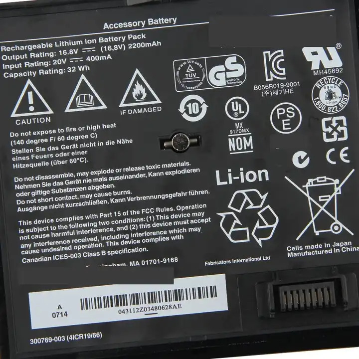 Batería Bose 300769-003(4ICR19/66) 2200mAh 32Wh
