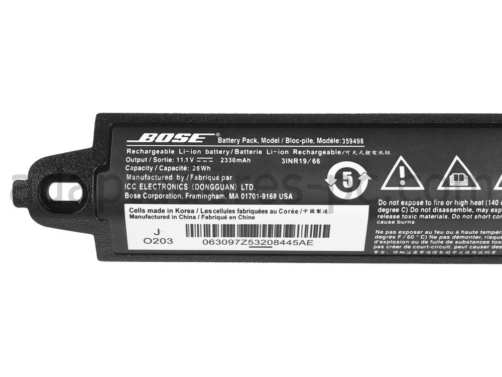 Original 2330mAh 26Wh Batería Bose Soundlink II 404900