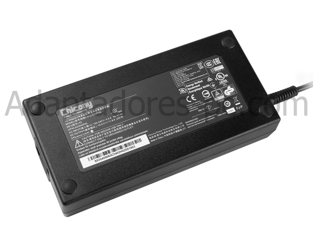 Original 230W MSI GT72 Dominator Pro G-1438 AC Adaptador Cargador