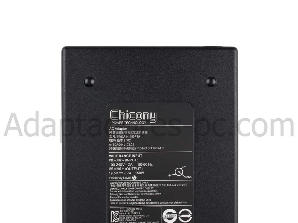 Original 150W MSI GF62 7RE-1808XES AC Adaptador Cargador