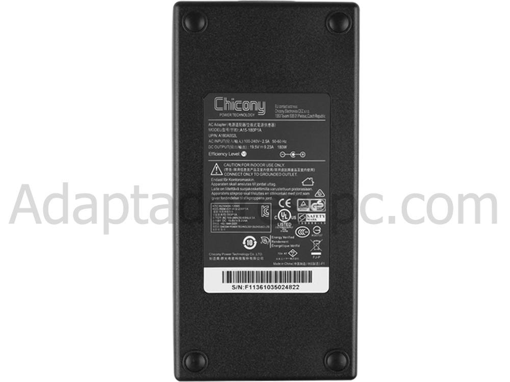 Original 180W MSI GS73 Stealth 8RF-023FR AC Adaptador Cargador