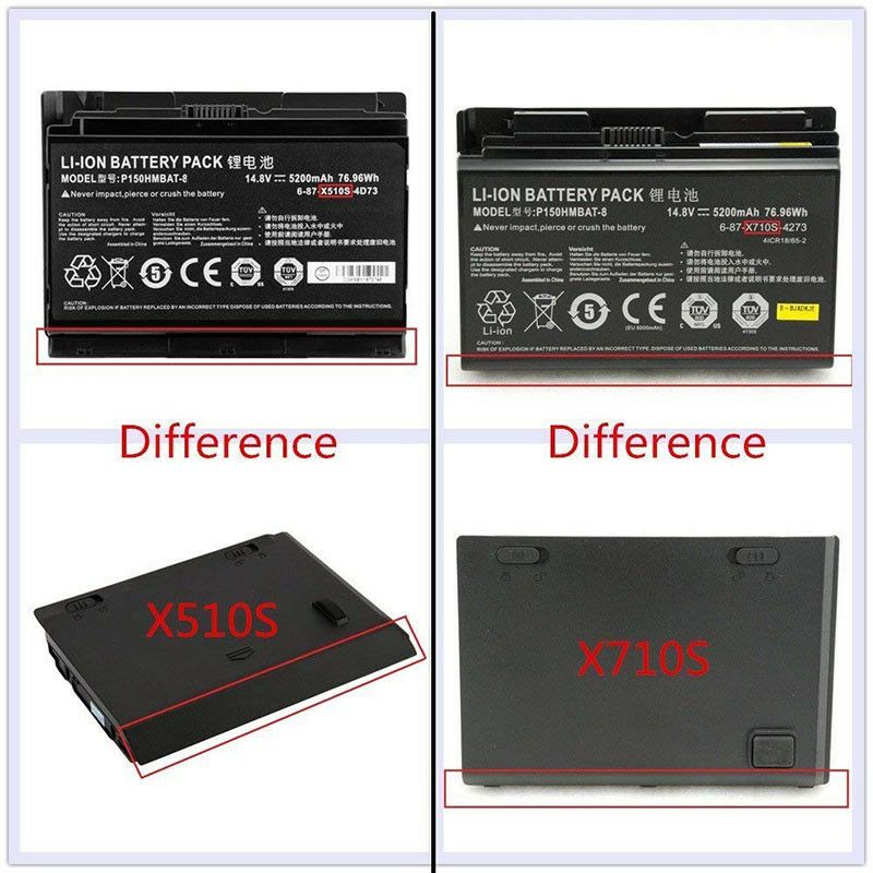 Batería Original Clevo 6-87-X510S-4D73 5200mAh 76.96Whr