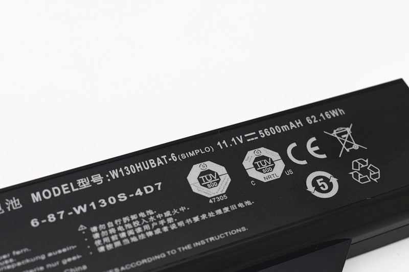 5600mAh 62.16Wh Batería Clevo 6-87-W130S-4D73
