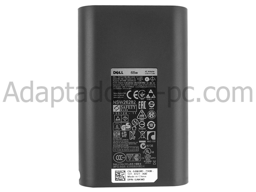 Original 65W Cargador Dell Inspiron 15 3525 P112F P112F006 AC Adaptador