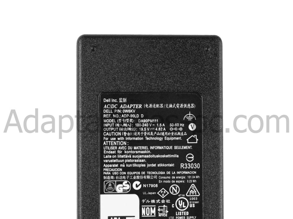 Adaptador Cargador Original Dell OptiPlex 9020 Micro 90W + Cable
