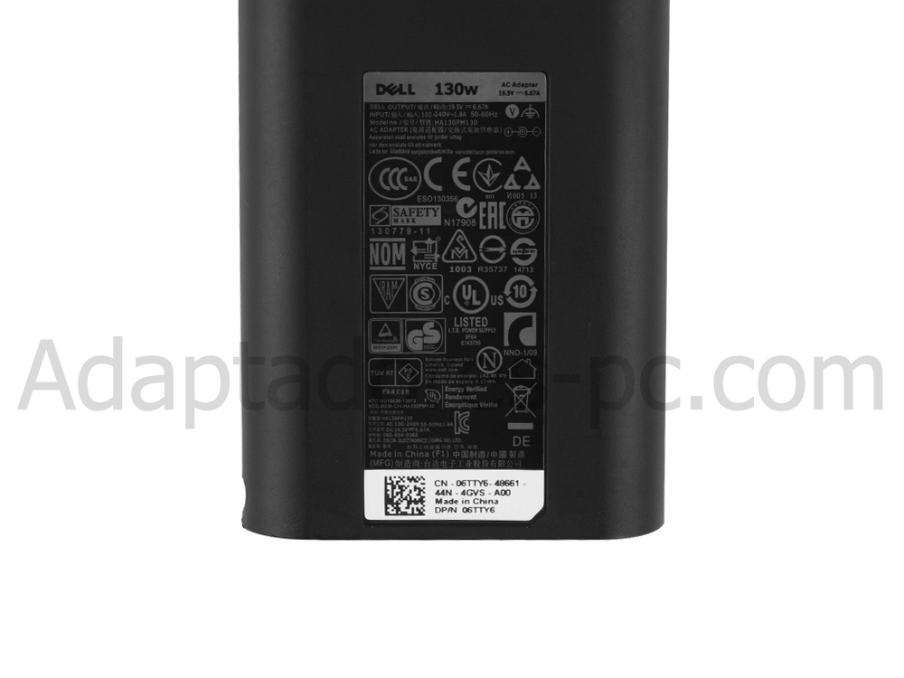 Original 130W AC Adaptador Cargador Dell TX73F 332-1829 XPS 15 9530