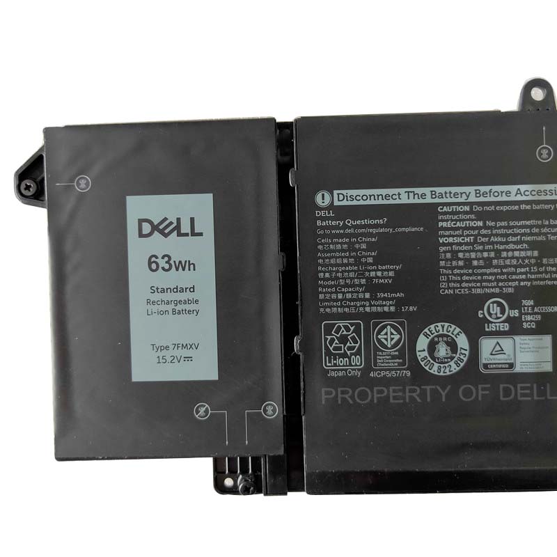 Original Batería Dell Latitude 7420 P135G P136G 4145mAh 63Wh