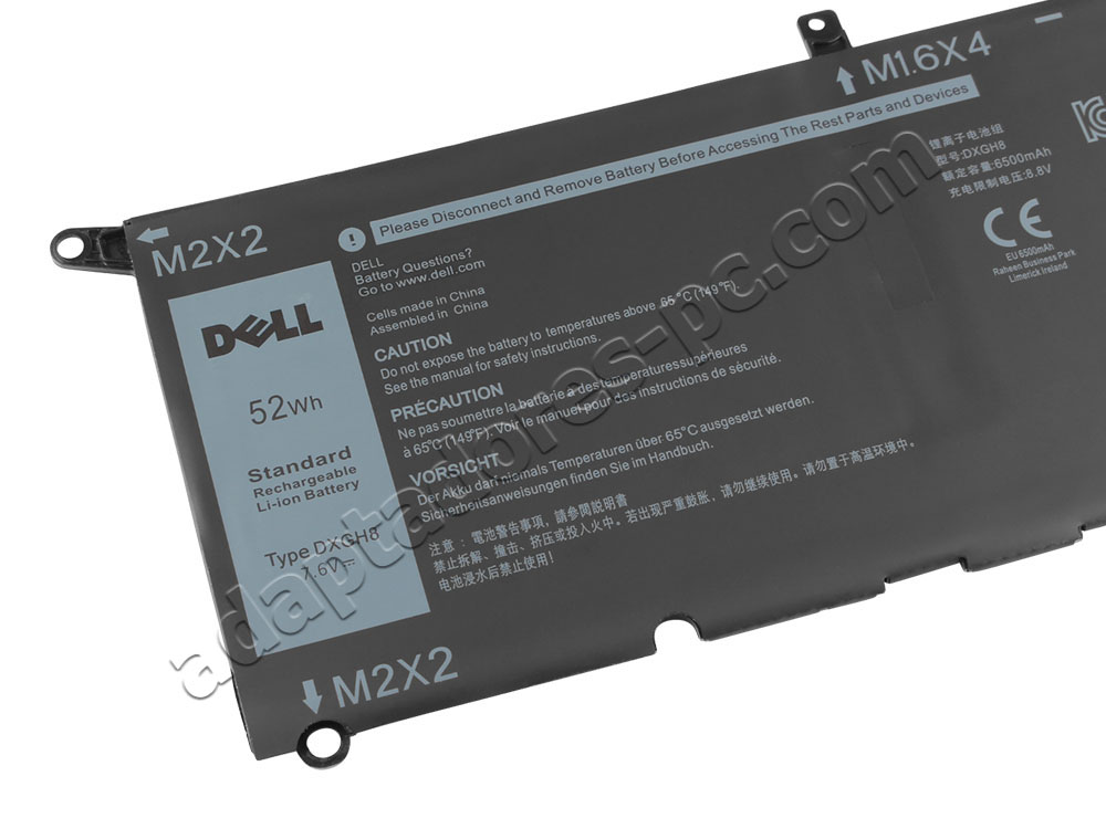 Original 6500mAh 52Wh Batería Dell XPS 13 7390 P82G P82G003
