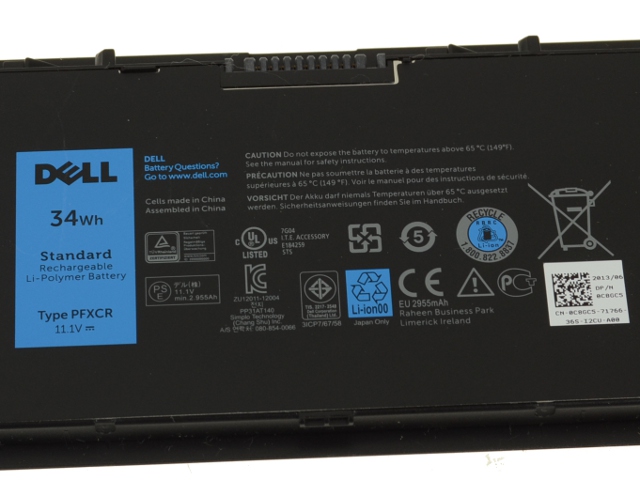 34Whr Dell Latitude E7440 P40G B Original Batería