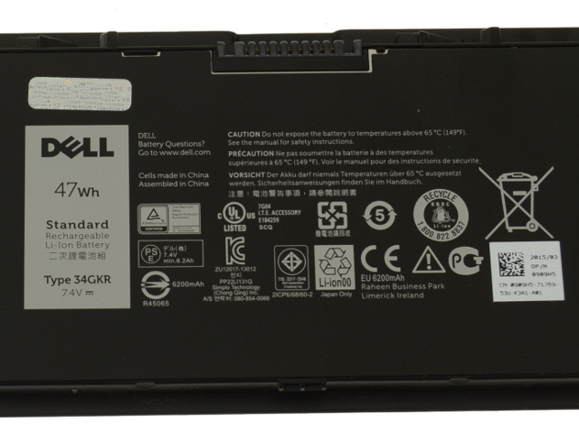 47Whr Dell Latitude 14 7000 Original Batería