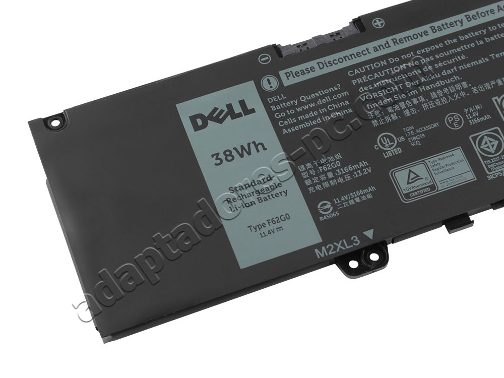38Wh Original Batería Dell Inspiron 13 7373 P83G001
