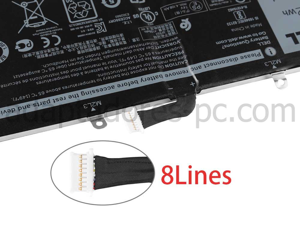 Original 32Wh Batería Dell GFKG3 0GFKG3 WH96V VN25R