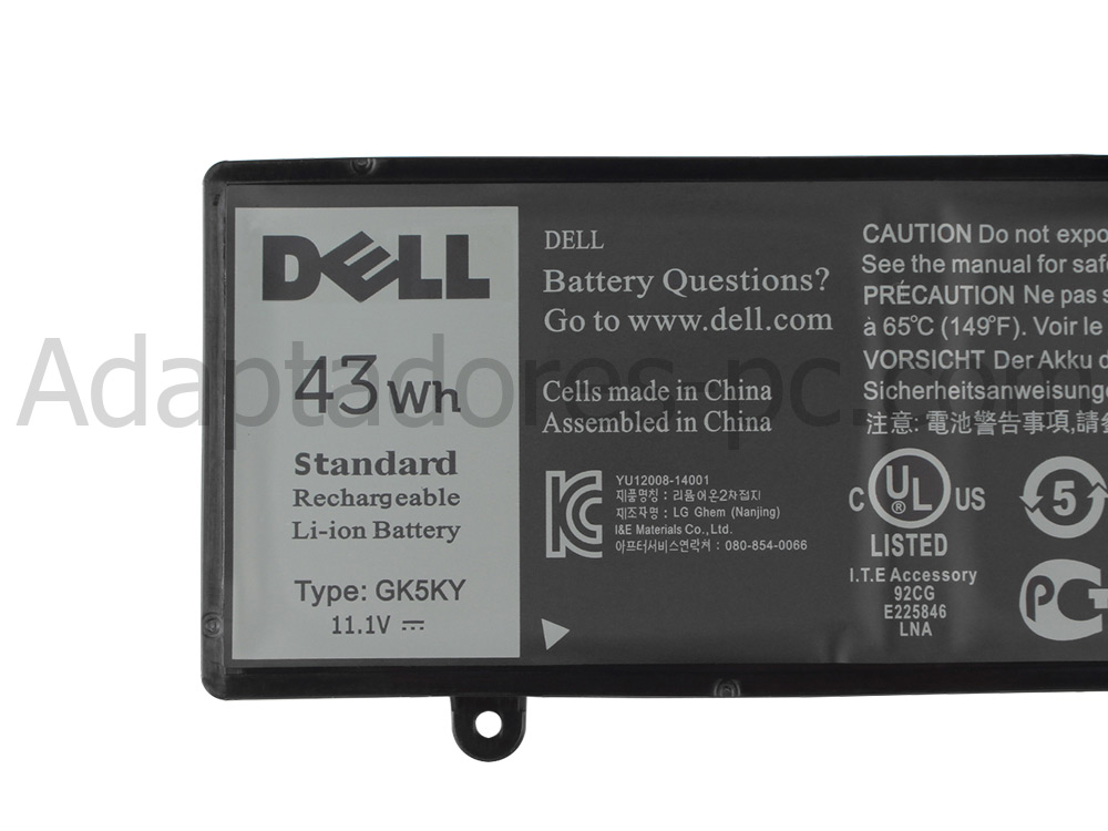 Original 43Wh Batería Dell 3147-3S1P