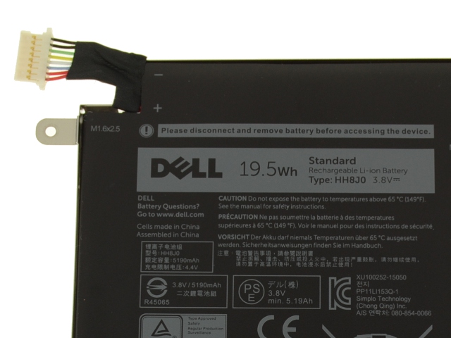 Original 19.5Wh Batería Dell HH8J0 0HH8J0 WXR8J FDD57
