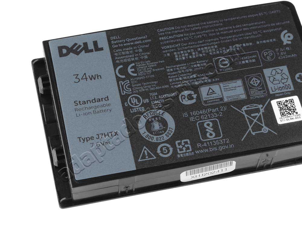 Original 4342mAh 34Wh Batería Dell Latitude 7220