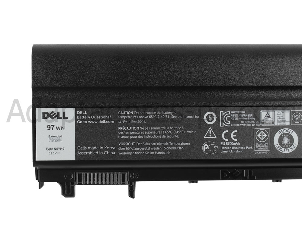 Original 8700mAh 97Wh Batería Dell P44G P44G001