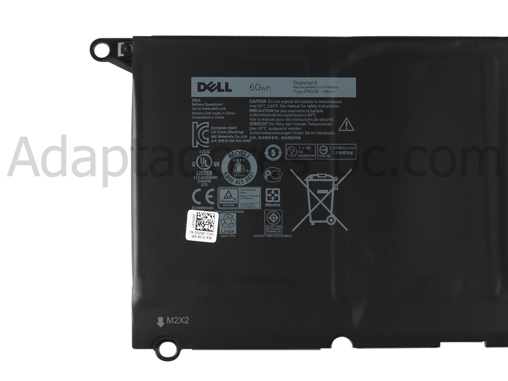 Original Batería Dell XPS 13 9360 P54G P54G002 60Wh