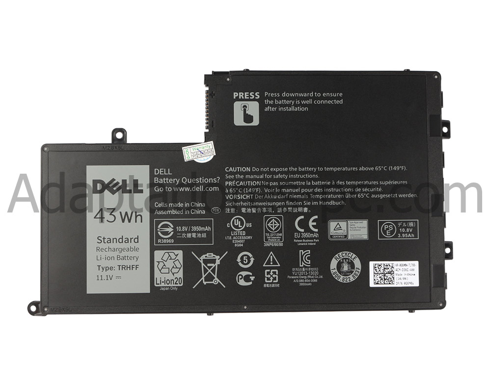 Original 43Wh 3800mAh Batería Dell Inspiron 5445 P49G P49G002