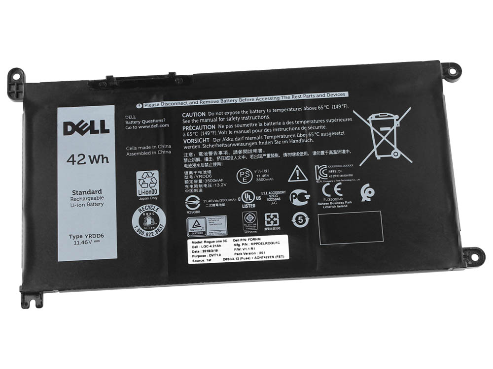 Original Batería Dell Inspiron 3502 P90F P90F003 3500mAh 42Wh