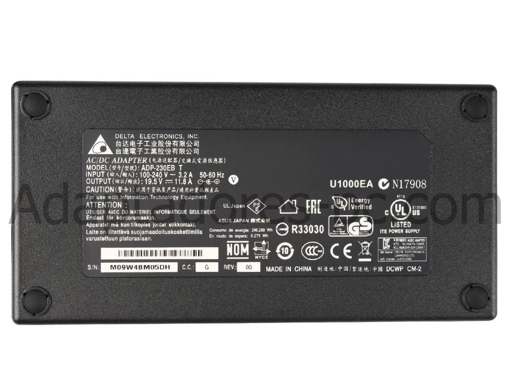 Adaptador Cargador Original Delta ADP-230EB T (7.4mm * 5.0mm)230W + Cable