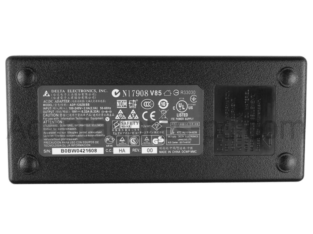 120W Clevo W670SC Sager NP6679 NP6659 AC Adaptador Cargador