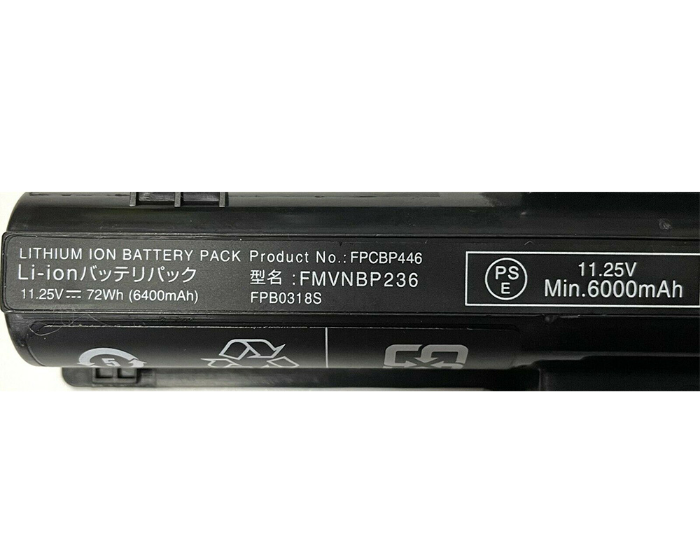 Batería Fujitsu 38042762 38047221 6400mAh 72Wh