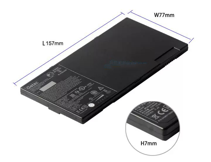Batería Getac BP3S1P2290 A 2100mAh 24Wh