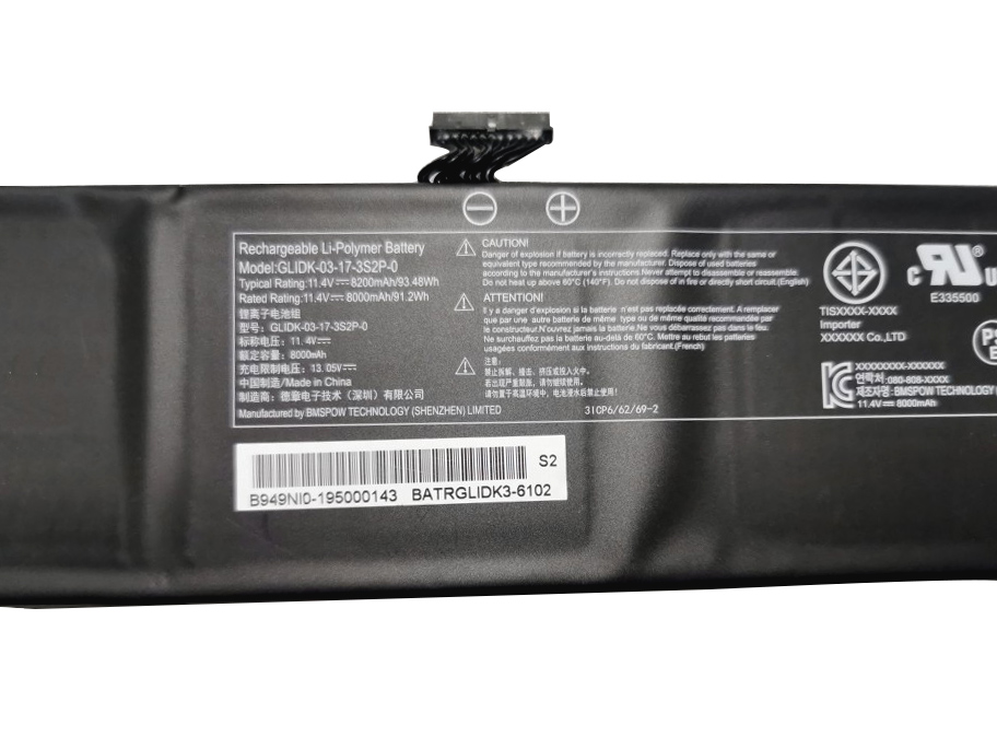 Batería Getac GLIDK-03-17-3S2P-0 8200mAh 93.48Wh