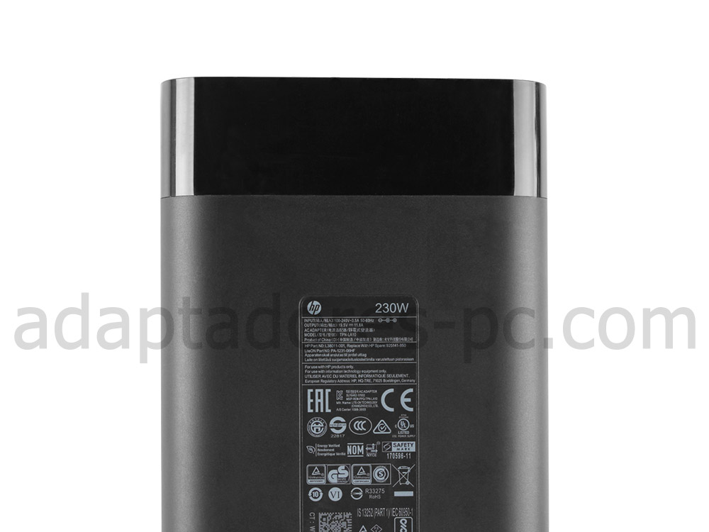Original 230W Cargador HP ZBook Fury 16 G9 Mobile Workstation AC Adaptador + Cable