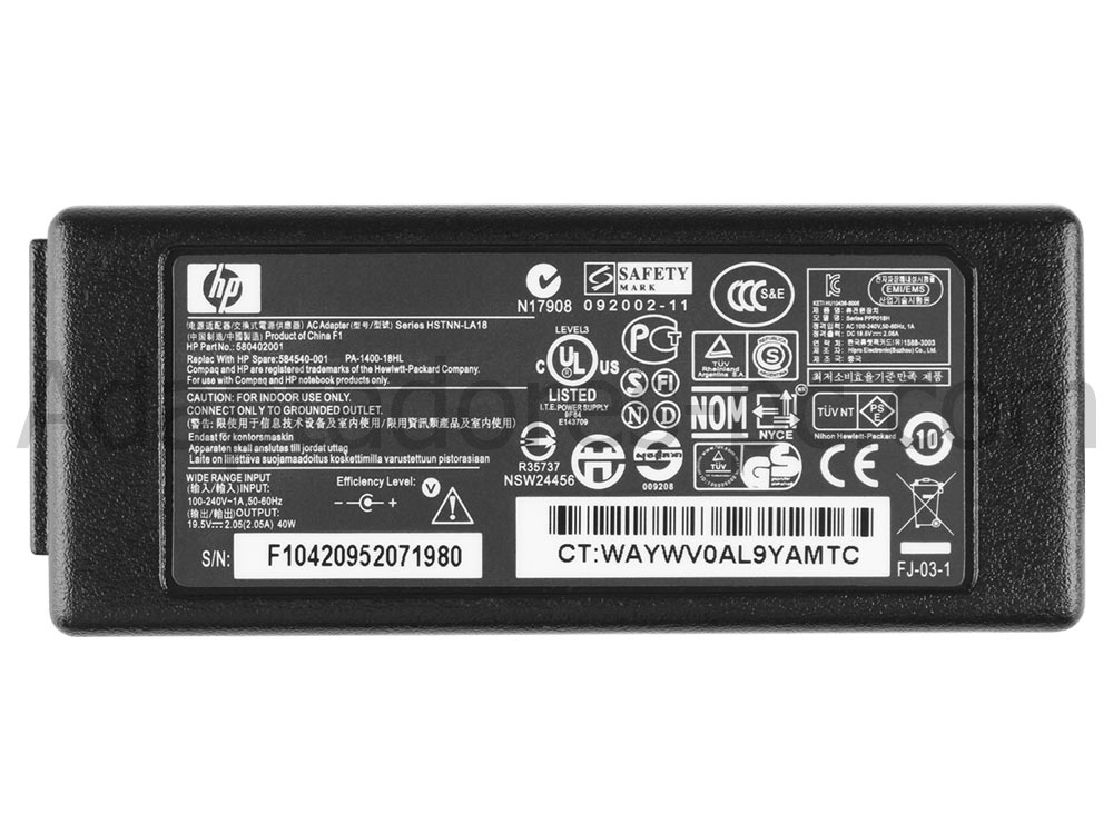 Original 40W HP Mini 110-4100 AC Adaptador Cargador