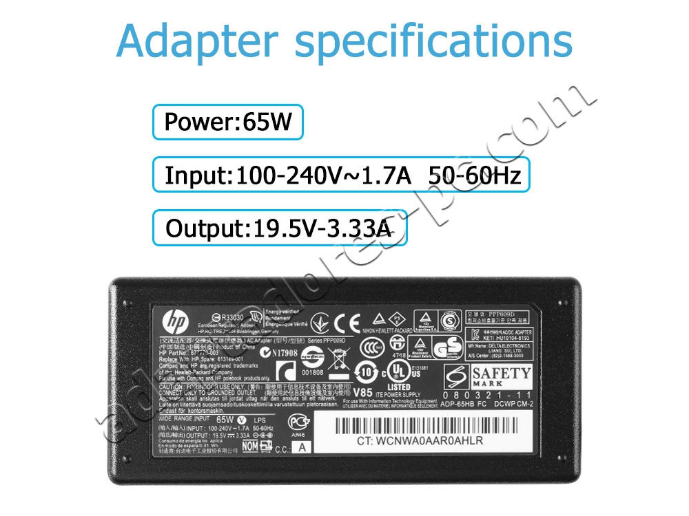 Original 65W Adaptador Cargador HP x360 11-k001ns 11-k122nr 11-k146tu
