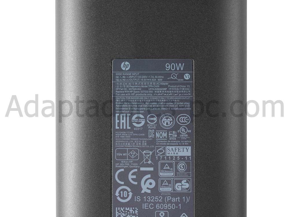 Original 90W Cargador HP 937520-003 937520-002 AC Adaptador