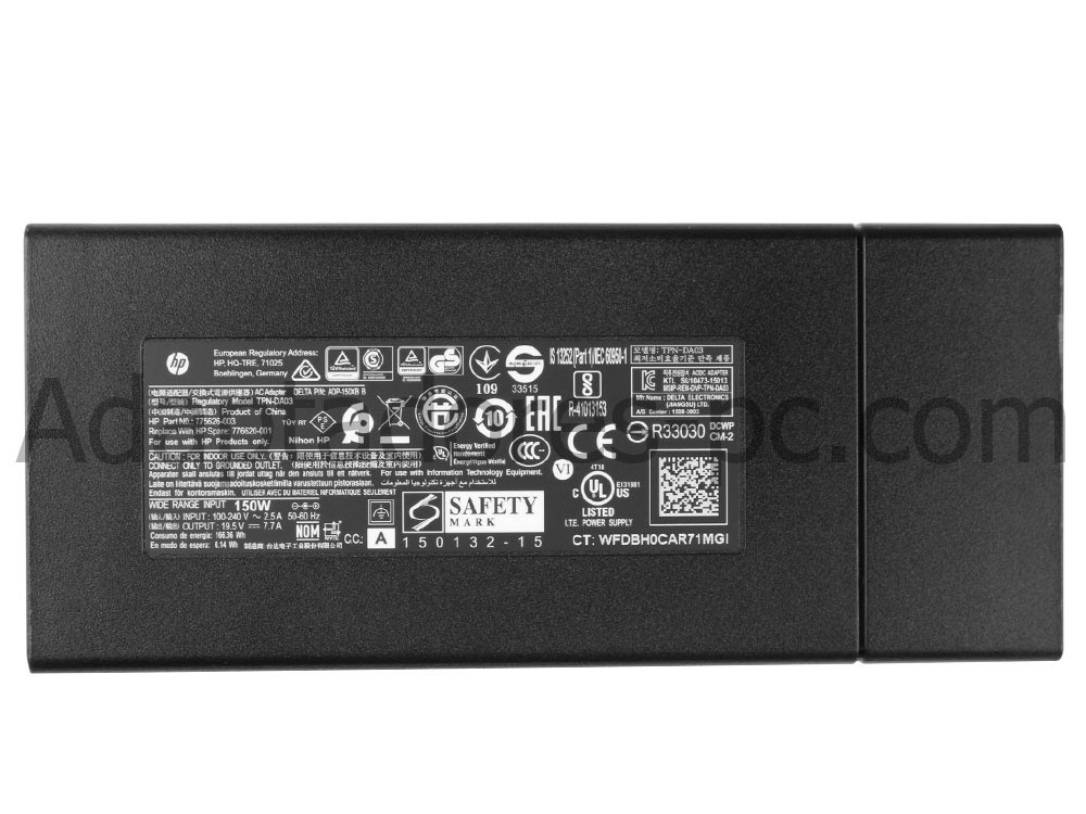 Original 150W HP OMEN 15-dc0001nh 15-dc0001nl AC Adaptador Cargador