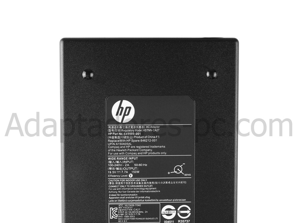 Adaptador Cargador Original HP All in one 200-5130 150W + Cable