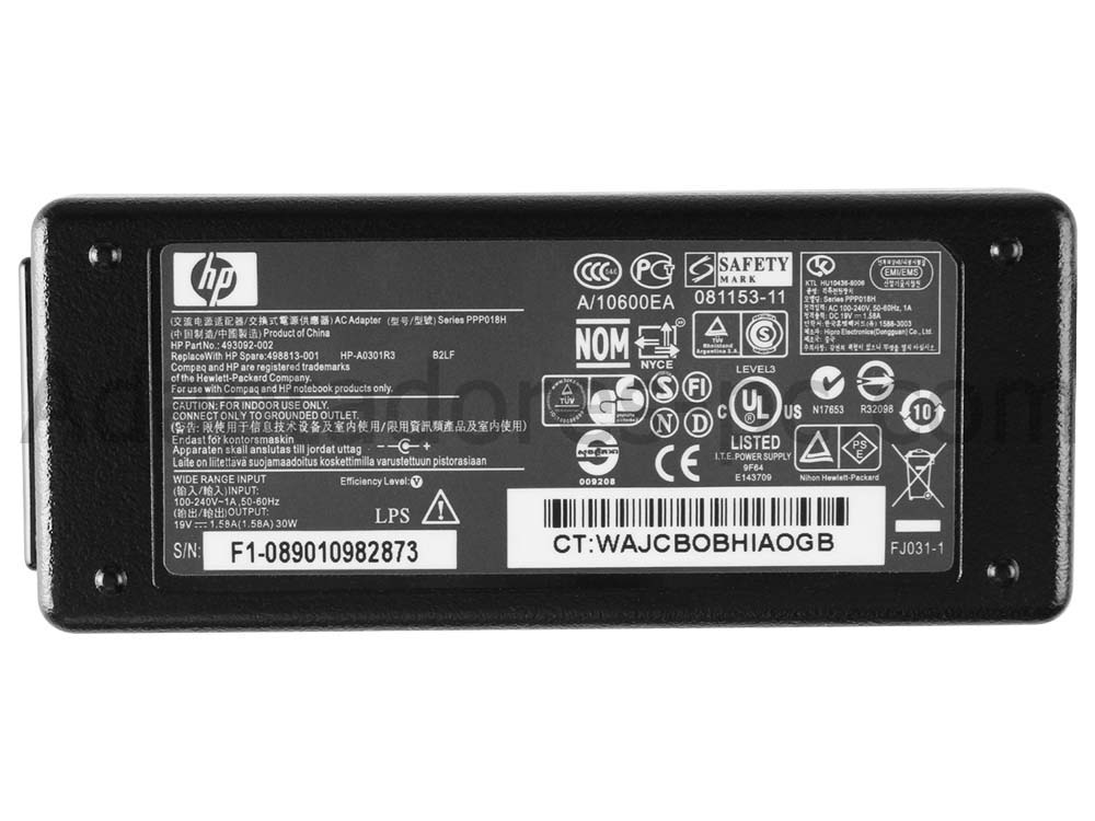 30W AC Adaptador Cargador HP Compaq Mini 701EN 730EQ + Cable