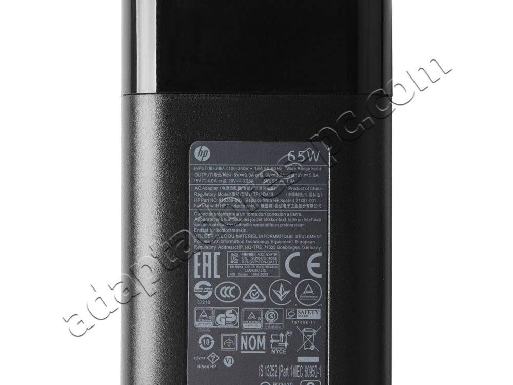 65W USB-C HP ProBook 650 G4 3ZF94EA Adaptador Cargador