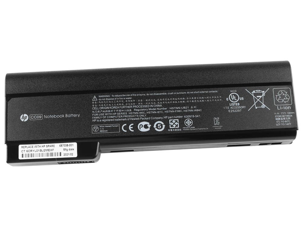 Original Batería HP ProBook 6460b (XU550AV) 8550mAh 100Wh
